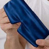 Masque de sommeil en soie pour homme (Bleu)