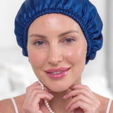 Bonnet en soie (Bleu)