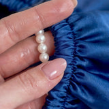 Bonnet en soie (Bleu)