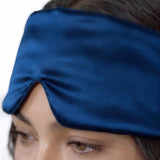 Maschera per dormire in seta (Blu)