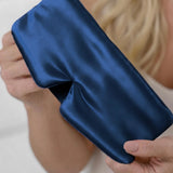 Maschera per dormire in seta (Blu)