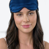 Maschera occhi in seta (Blu)