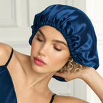 Bonnet for Curly Hair (Navi Blue) Large Silk Bonnet for Defined Frizz-Free Curls | psboutique.ch
