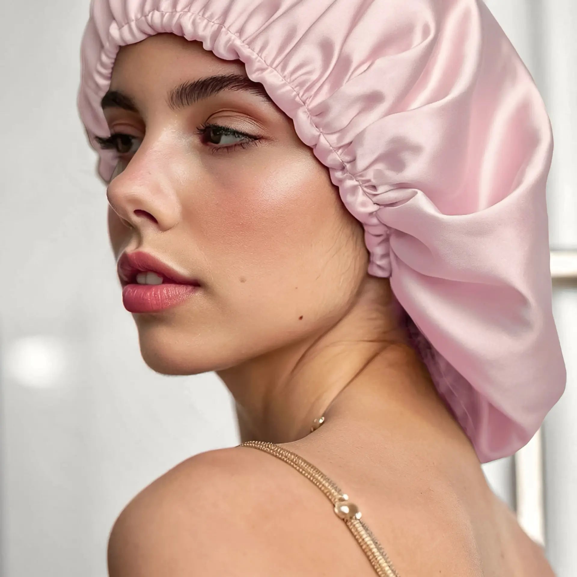 Bonnet for Hair 100% Silk (Pink) Large Bonnet for Full Coverage Protection | psboutique.ch