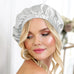Bonnet for Hair  Sleeping (Silver Grey) Lightweight Silk with Tie Closure| psboutique.ch