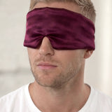 Maschera per dormire in seta per uomo (Bordeaux)