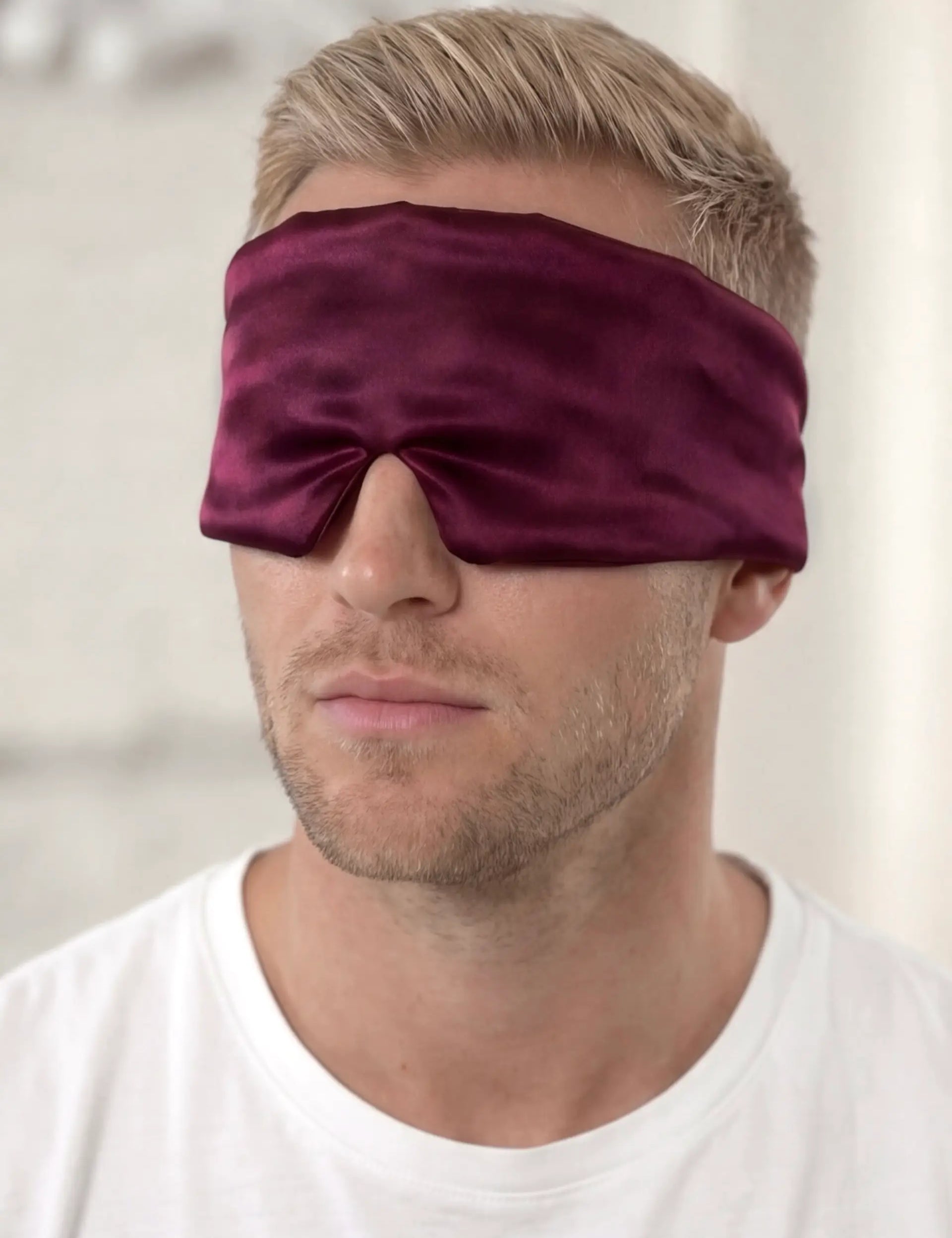 Men's Silk Sleep Mask (Bordeaux)