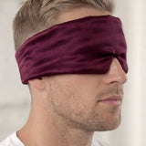Maschera per dormire in seta per uomo (Bordeaux)