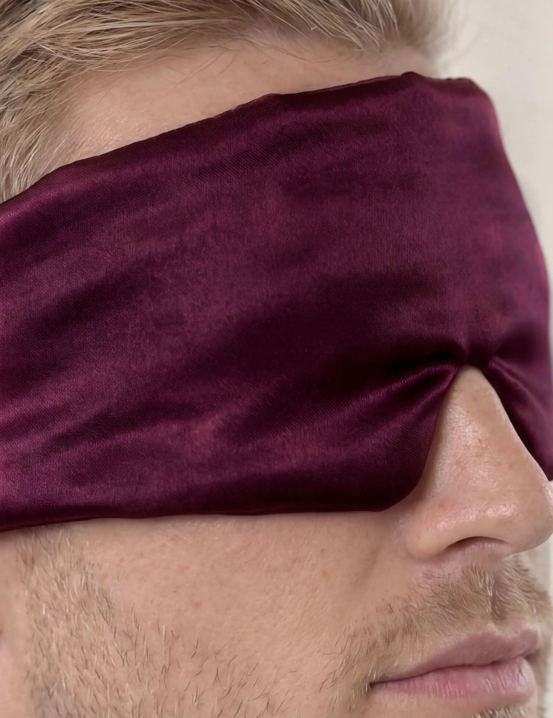 Men's Silk Sleep Mask (Bordeaux)