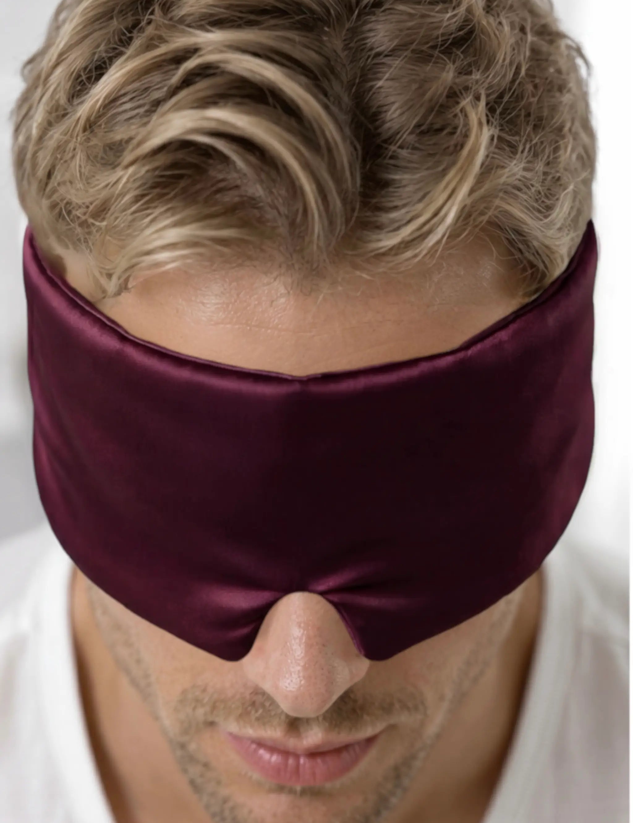 Men's Silk Sleep Mask (Bordeaux)