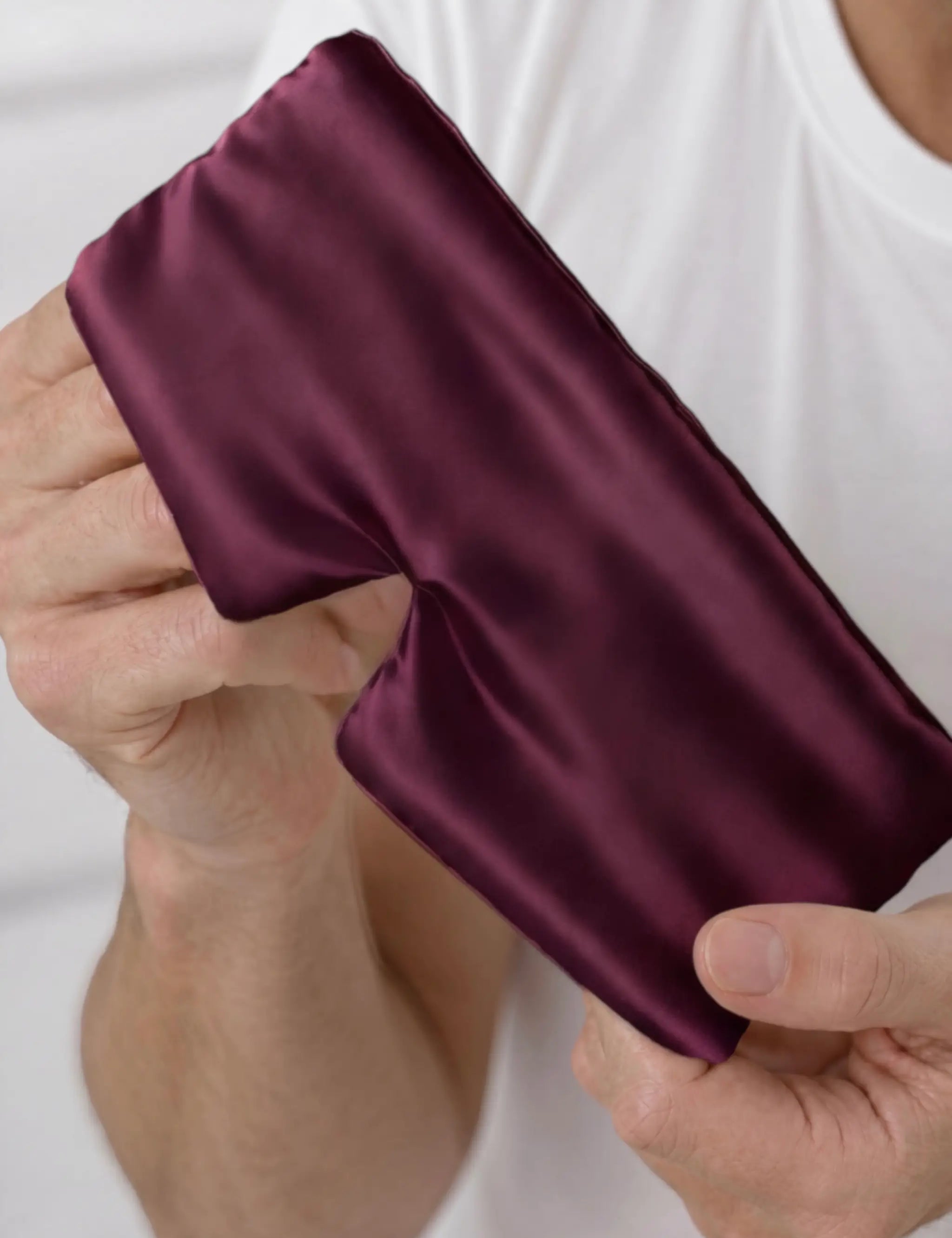 Men's Silk Sleep Mask (Bordeaux)