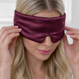 Maschera per dormire in seta (Bordeaux)
