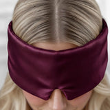 Maschera per dormire in seta (Bordeaux)