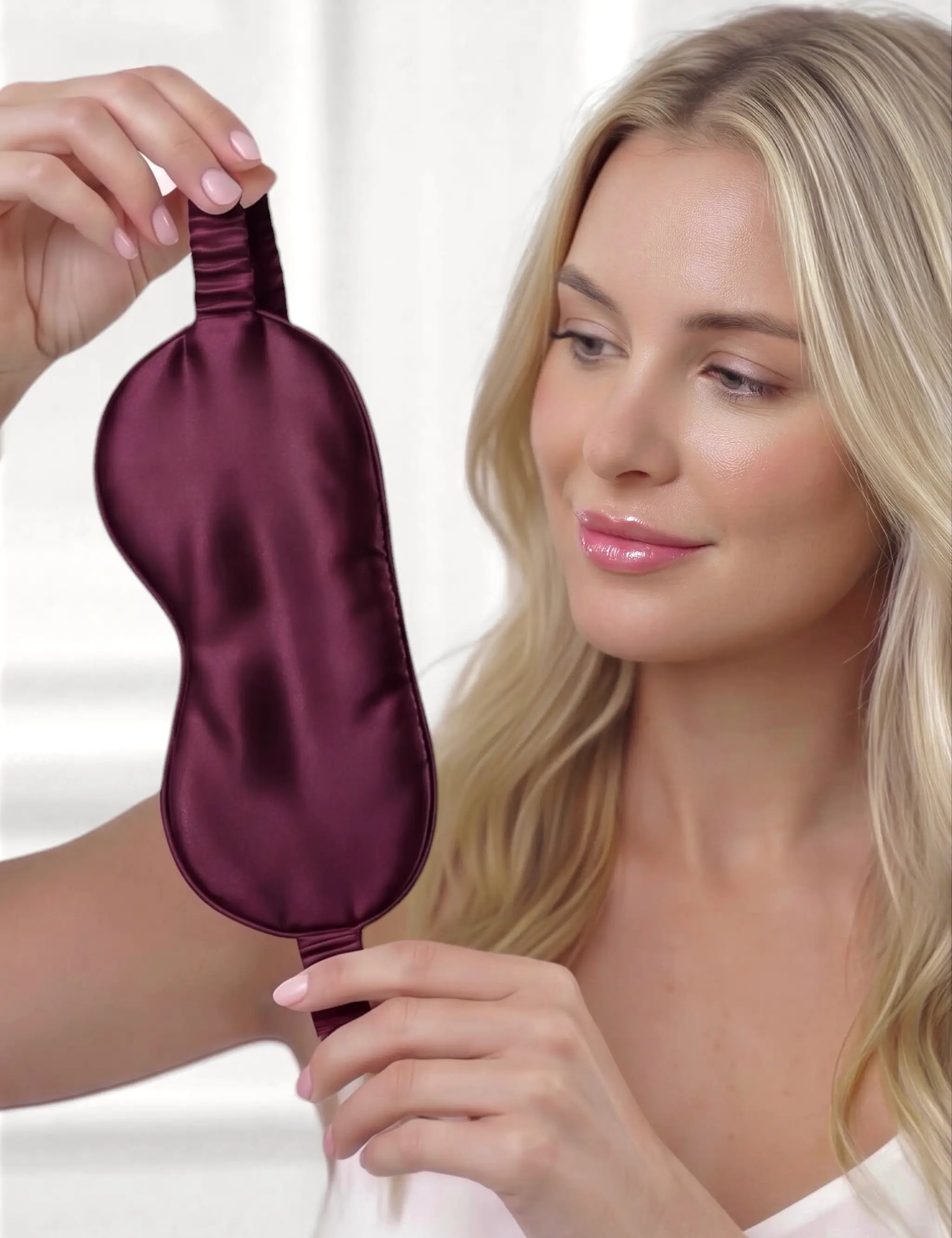 Silk Eye Mask (Bordeaux)