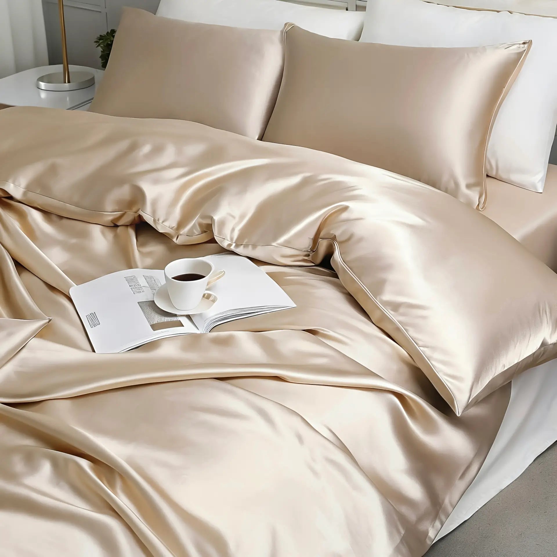Duvet Cover (Beige) % Sale % Pure Silk |The Ultimate Sleeping Experience | psboutique.ch