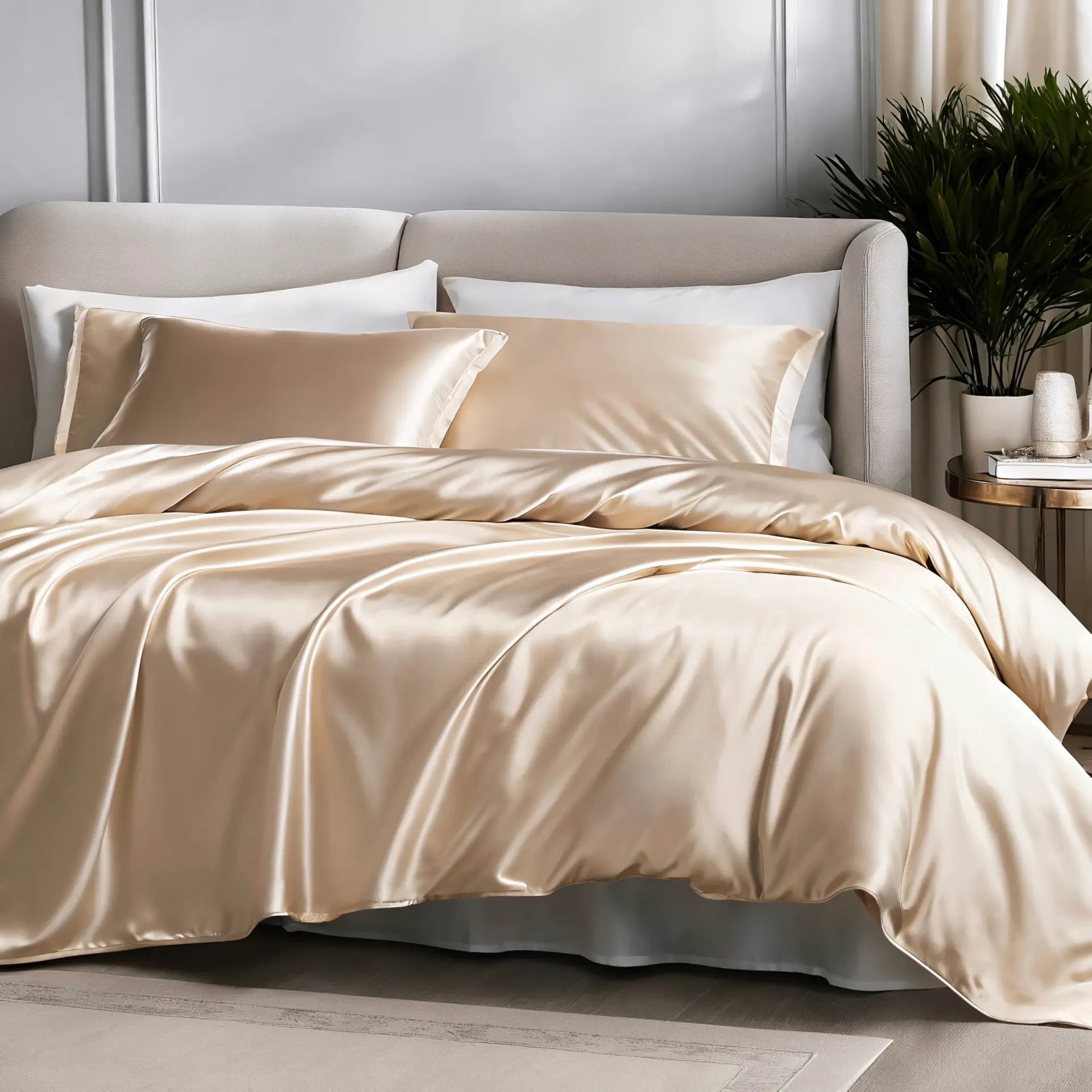 Duvet Cover (Beige) % Sale % Pure Silk |The Ultimate Sleeping Experience | psboutique.ch