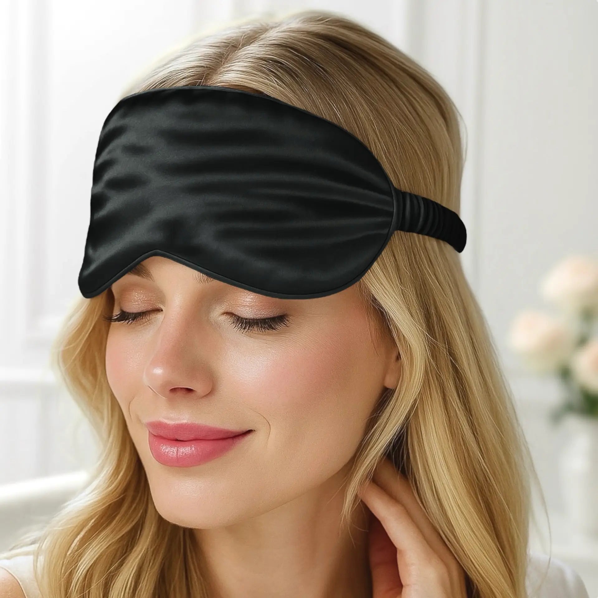 Silk Eye Mask (Black) % Sale % Luxurious Silk Comfort for Restful Sleep | psboutique.ch