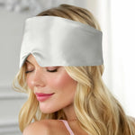 Eyes Cover (Silver Grey) Full Silk Comfort for Restful Sleep |Swiss Silk Boutique