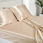 Fitted Sheet 100% Silk (Beige) | Swiss Silk Boutique | SALE up to 50% | PSBoutique.ch