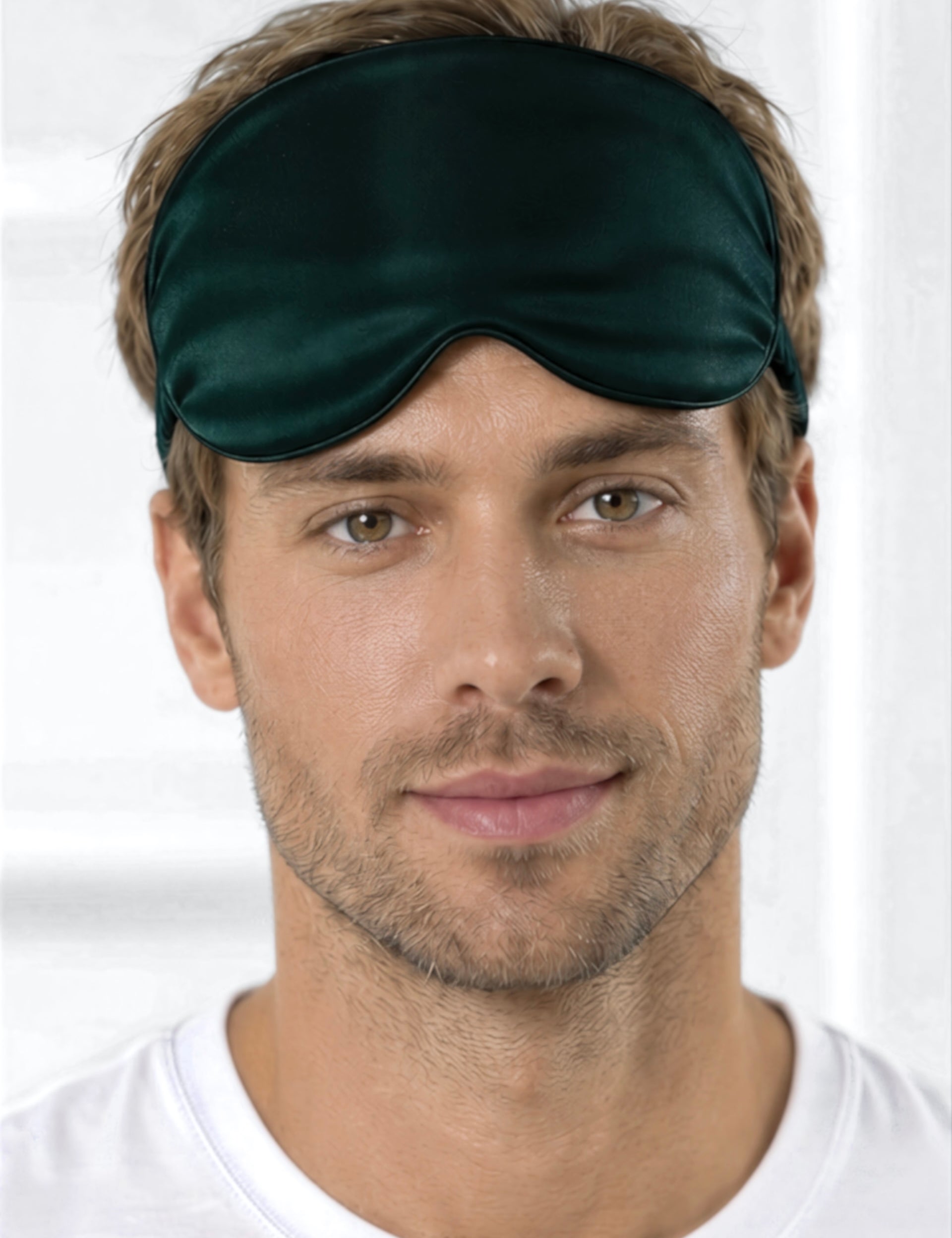 Men's Silk Eye Mask (Dark Green)