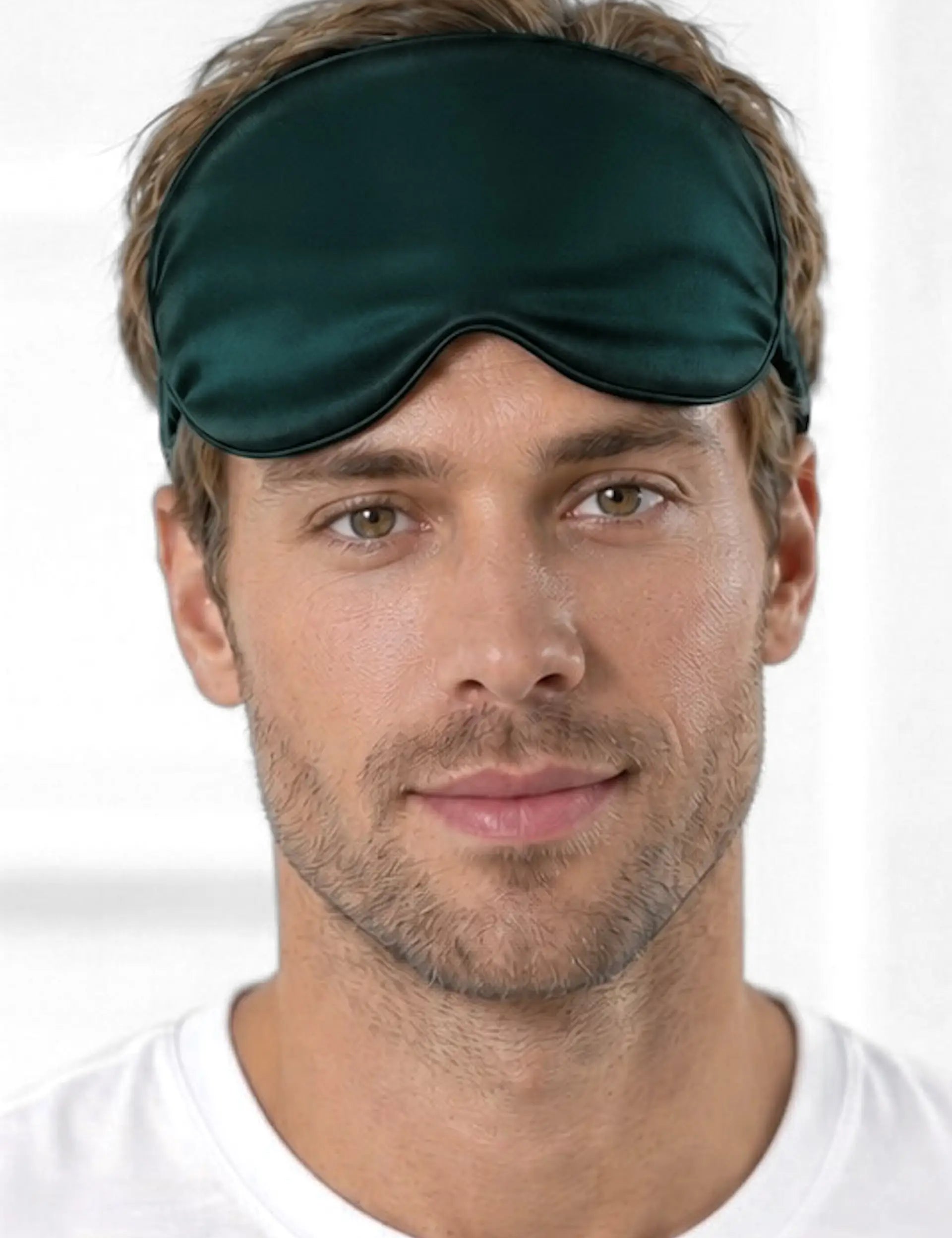 Men's Silk Eye Mask (Dark Green)