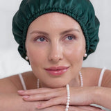 Bonnet en soie (Vert foncé)