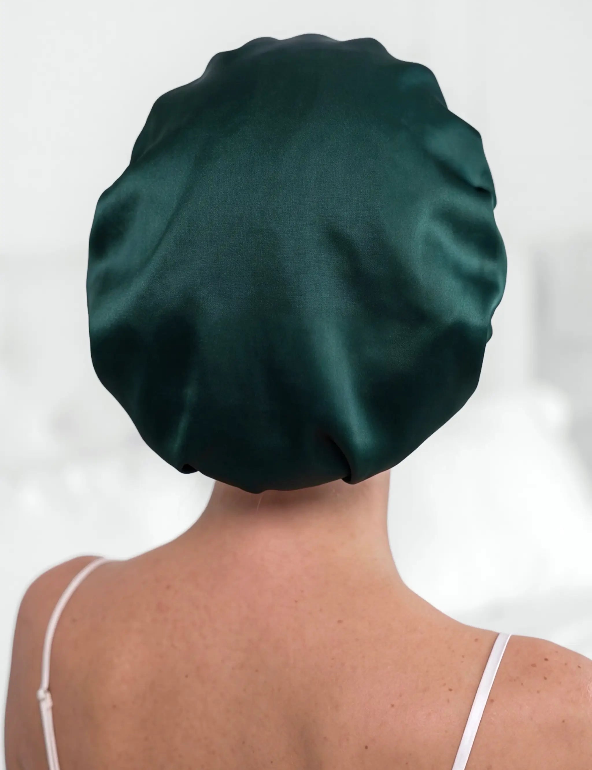 Bonnet en soie (Vert foncé)