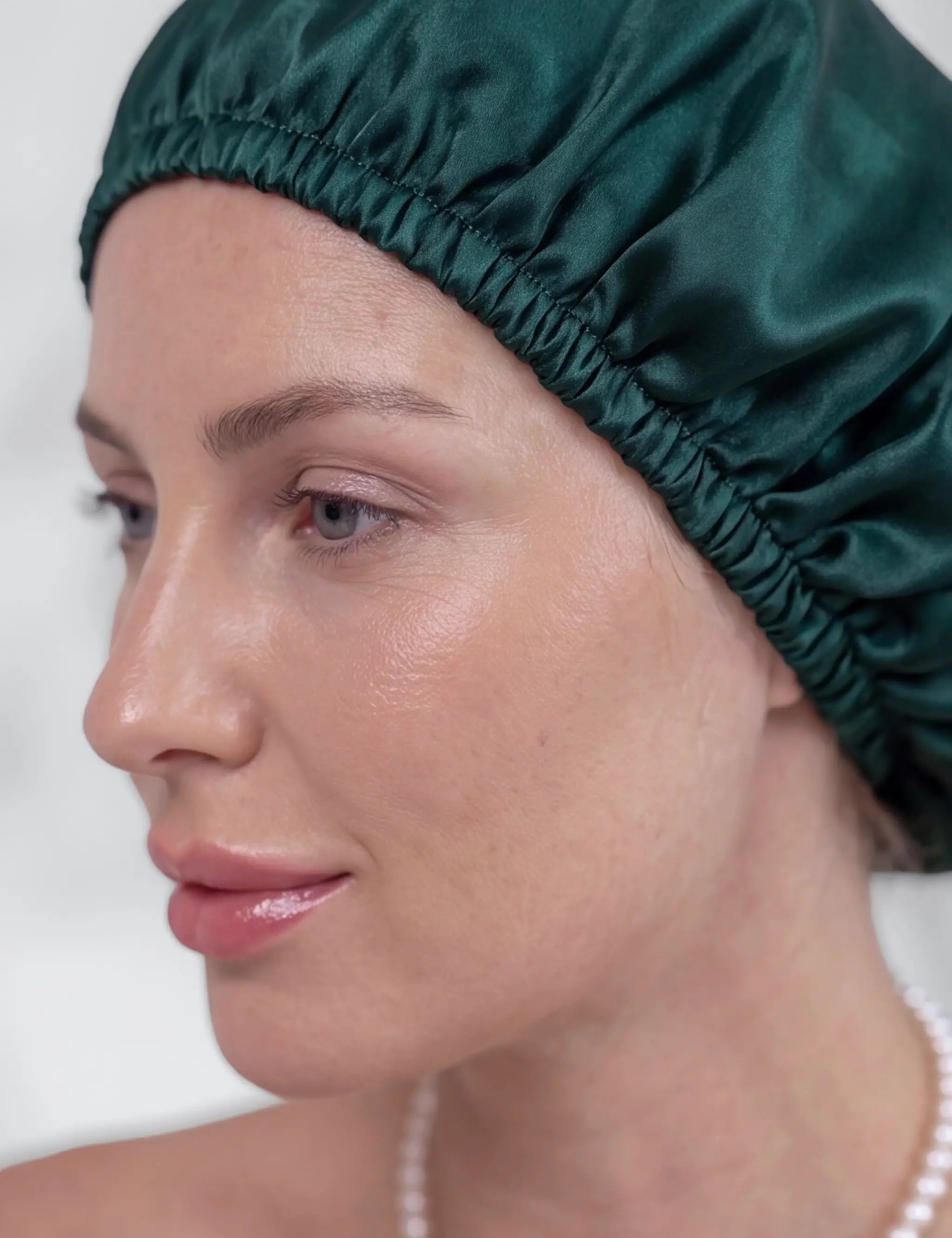 Bonnet en soie (Vert foncé)