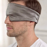 Masque de sommeil en soie pour homme (Gris)