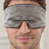 Masque de sommeil en soie pour homme (Gris)