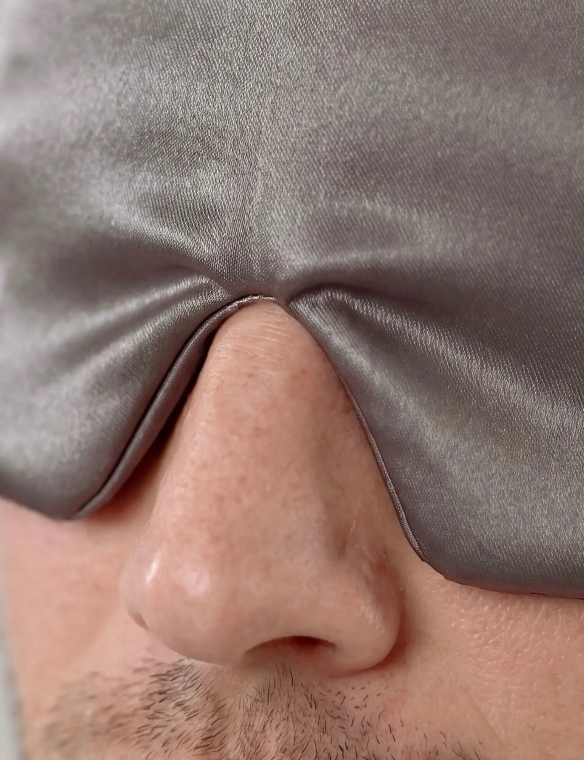 Silk Sleep Mask with Velcro for Men (Grey)