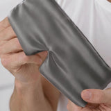 Maschera per dormire in seta per uomo (Grigio)