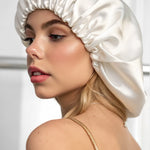 Hair Bonnet for Curly Hair  (Ivory White) Extra Room & Protection for Natural Volume | psboutique.ch