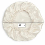 Cuffia in seta grande con fascia elastica (Bianco Avorio)