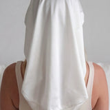 Cuffia in seta per capelli lunghi (Bianco Avorio)