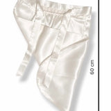 Cuffia in seta per capelli lunghi (Bianco Avorio)