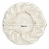 Cuffia in seta piccola con fascia elastica (Bianco Avorio)