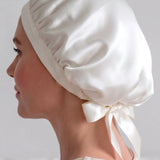 Cuffia di seta da annodare (Bianco Avorio)