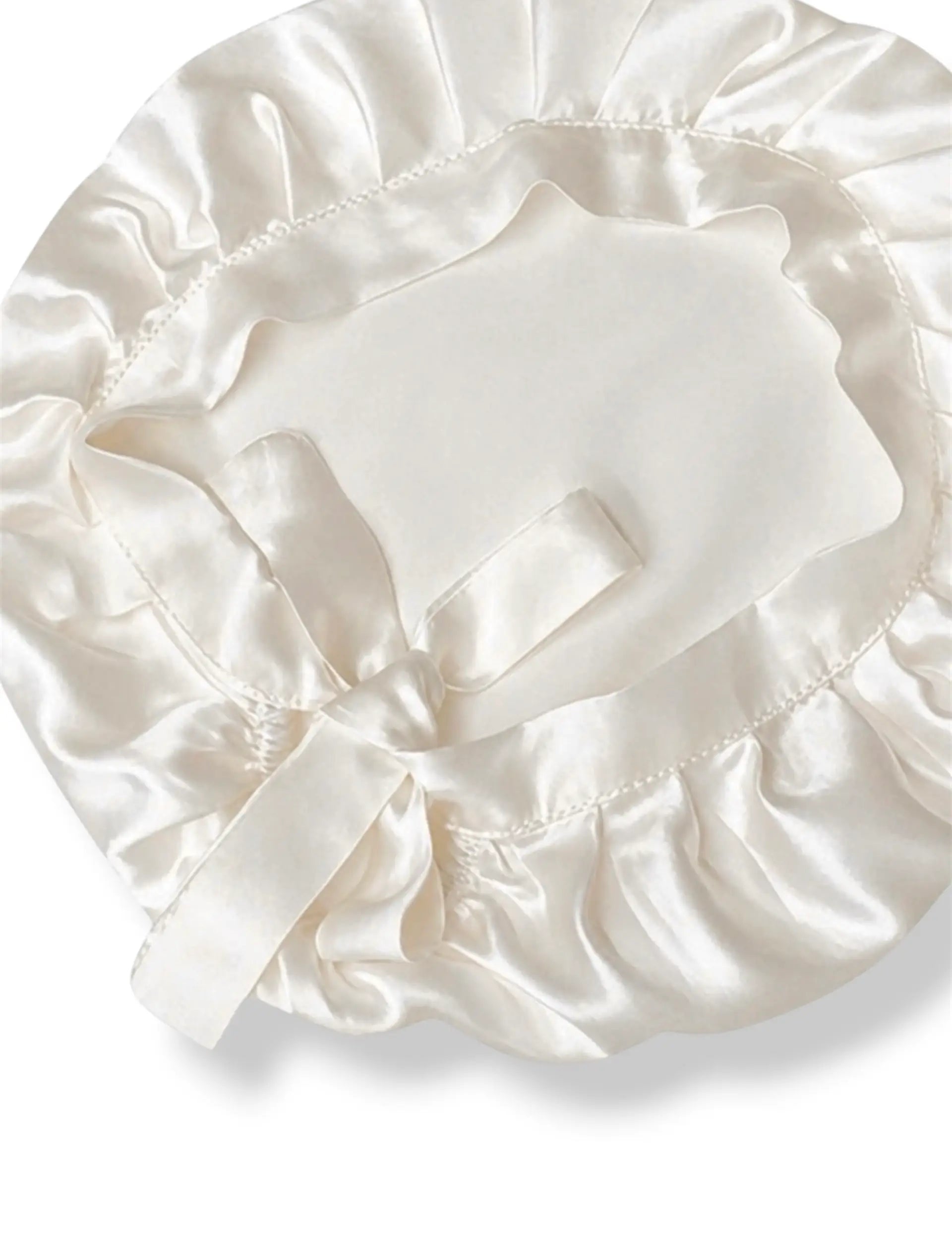 Cuffia di seta da annodare (Bianco Avorio)