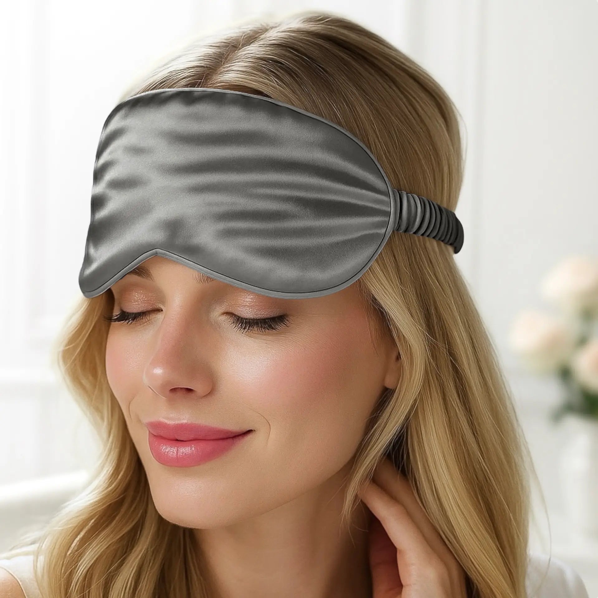 Silk Mask for Eyes to Sleep (Dark Grey) Gentle Silk for Deeper Rest % Sale | psboutique.ch