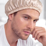 Men's Silk Hair Bonnet (Beige)