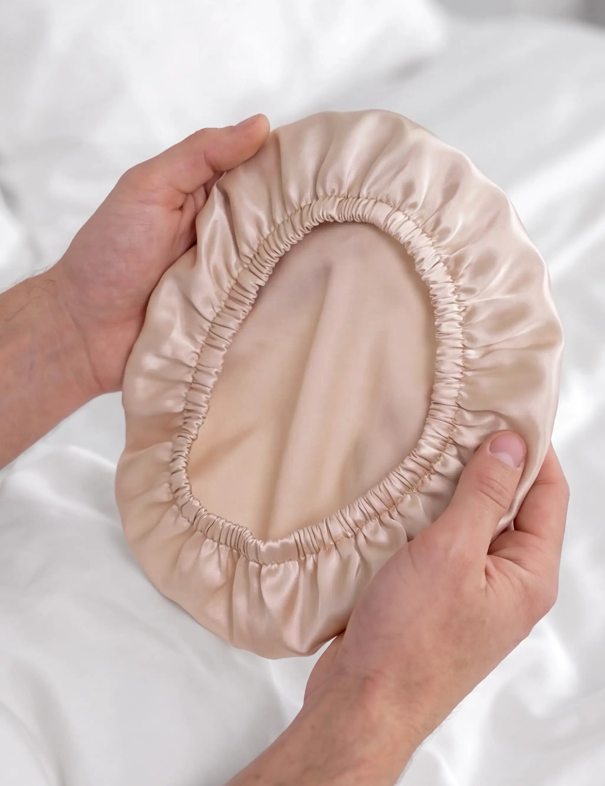 Men's Silk Hair Bonnet (Beige)