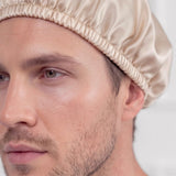 Men's Silk Hair Bonnet (Beige)