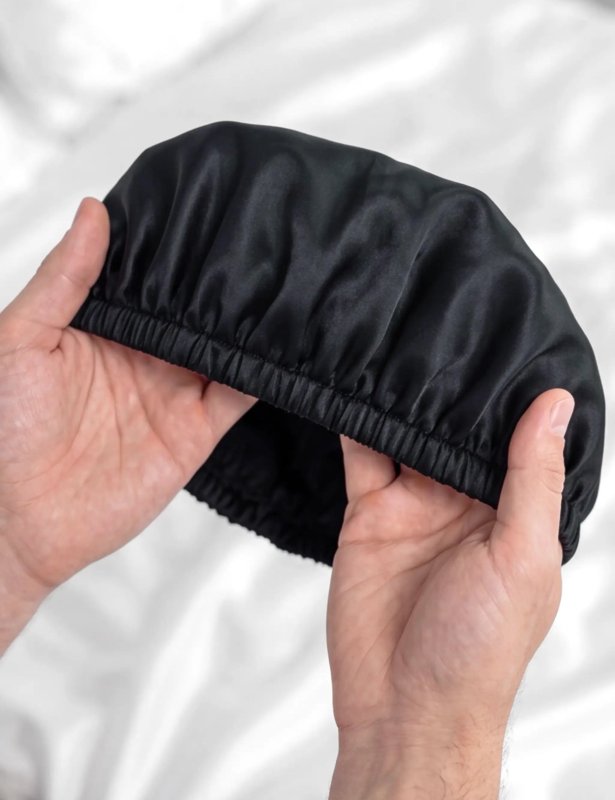 Men's Silk Hair Bonnet (Black)
