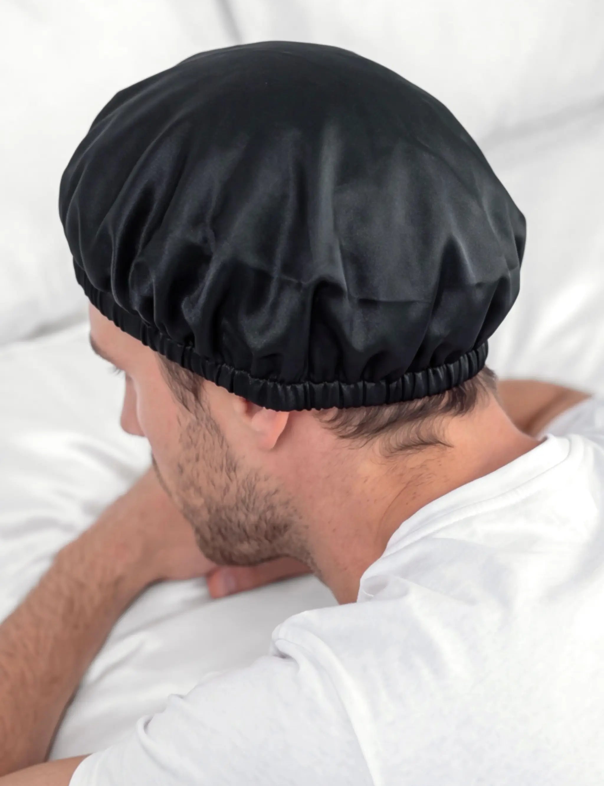 Men's Silk Hair Bonnet (Black)