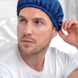 Men's Silk Hair Bonnet (Blue)