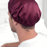 Men's Silk Hair Bonnet (Bordeaux)