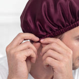 Men's Silk Hair Bonnet (Bordeaux)