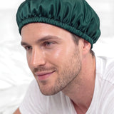 Men's Silk Hair Bonnet (Dark Green)