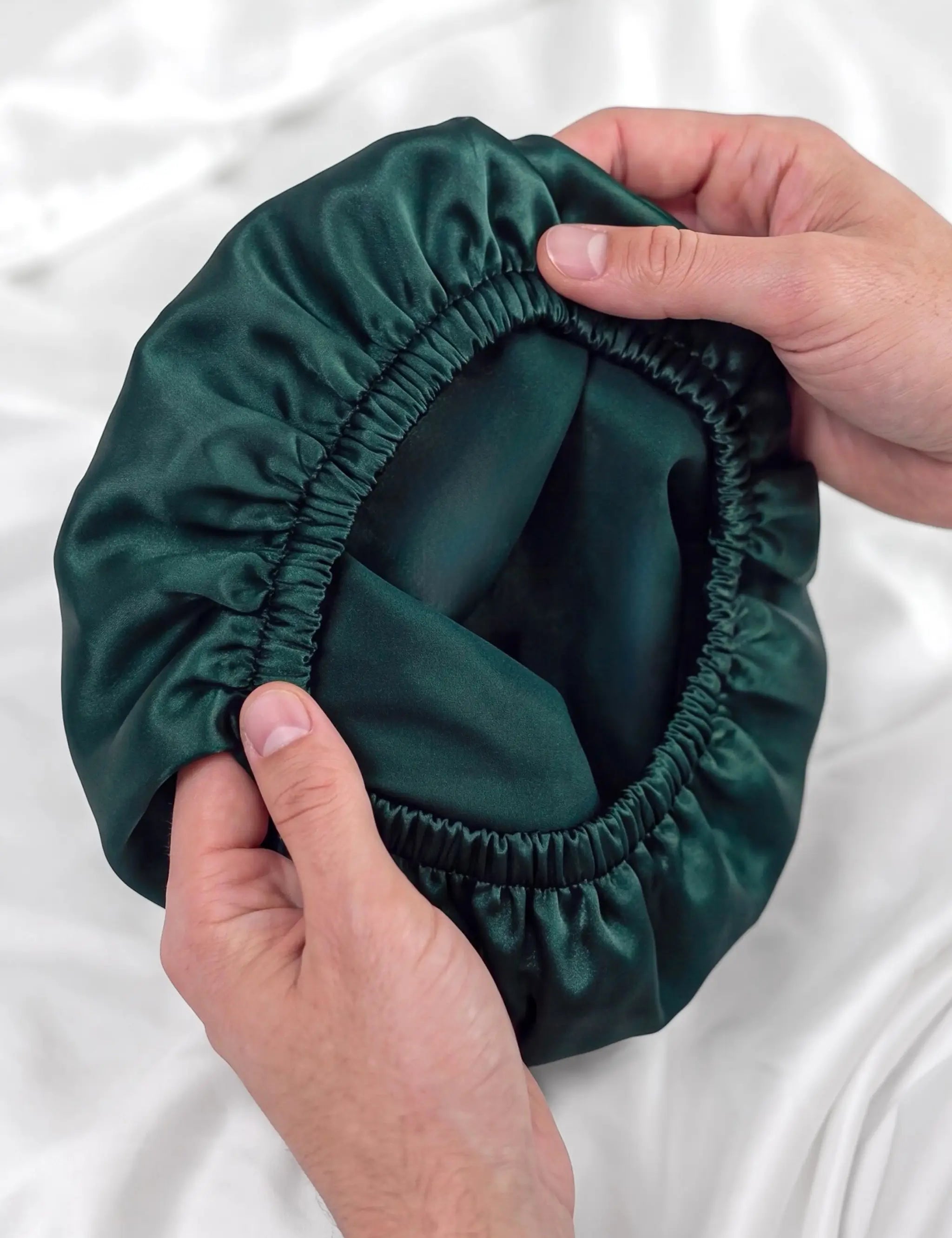 Men's Silk Hair Bonnet (Dark Green)